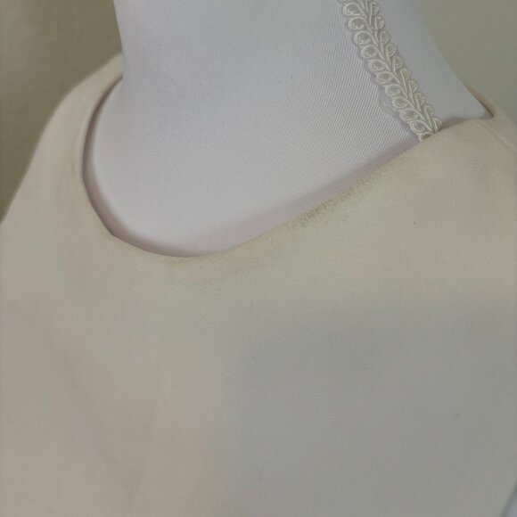 Topshop White Peplum Dress | Size 2 US |Elegant & Chic Perfect for Bridal Shower - Picture 5 of 6